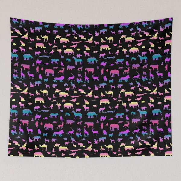 Item preview, Rainbow Safari Animal Zoo Print designed and sold by MelindaLedsome.