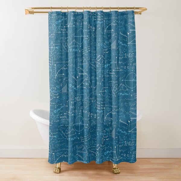 Math Lessons (Teal) Shower Curtain