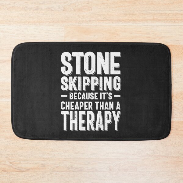 Item preview, Stone Skipping Cheaper Than a Therapy Funny Hobby Gift Idea designed and sold by cidolopez.