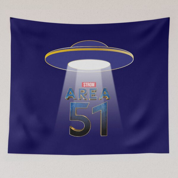 Item preview, Strom Area 51 blue Alien Spaceship (UFO) with 3D text effect designed and sold by Akram96.