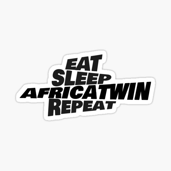 Eat Sleep Braaap Repeat Adventure Honda Africatwin Sticker