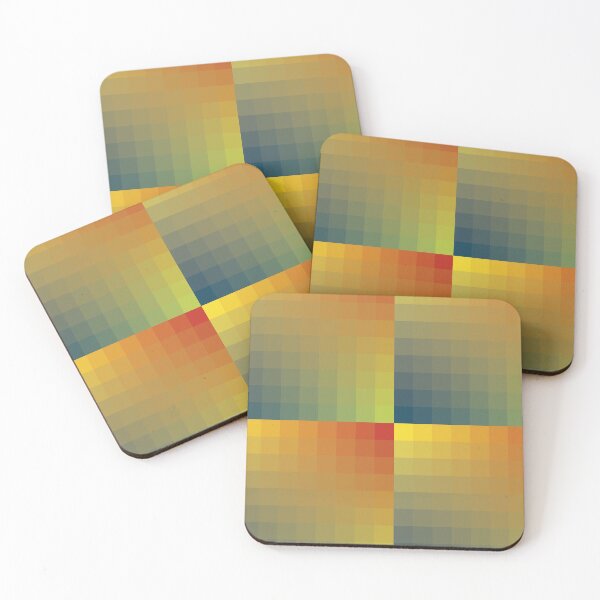 Item preview, Red Orange and Yellow Pixelated Sunset fading into the dark blue sky designed and sold by MelindaLedsome.