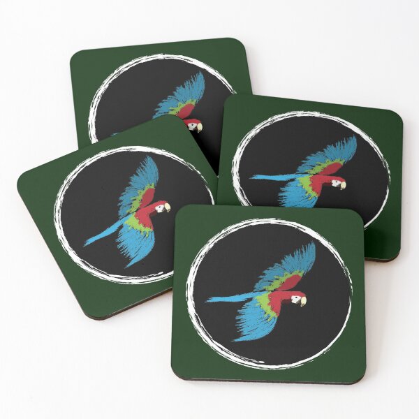 Item preview, Artwork of Scarlet Macaw Parrot in Flight II designed and sold by JD's Shop.