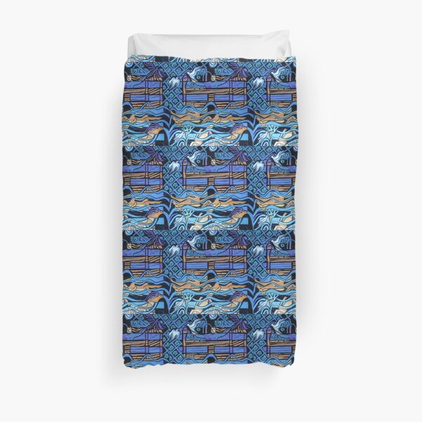 Hexagram 29: Kǎn (Abyss) Duvet Cover