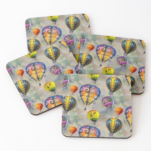 Item preview, Fractal Balloons floating in a textured grey sky designed and sold by MelindaLedsome.