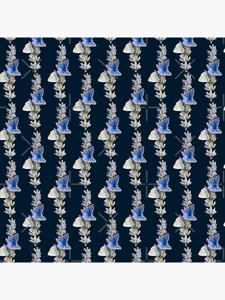 Thumbnail 2 von 2, Stofftasche, Geschenkidee blaue Schmetterlinge auf Lavendel designt und verkauft von Igelchen.