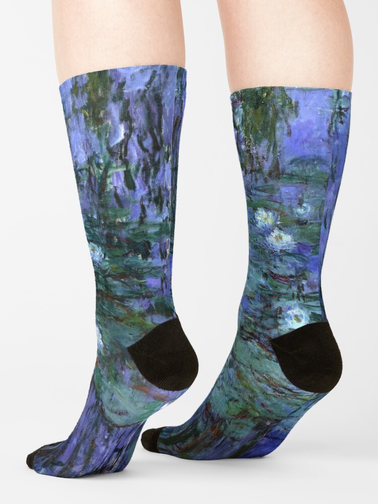 Alternate view of Blue Water Lilies, Claude Monet Socks