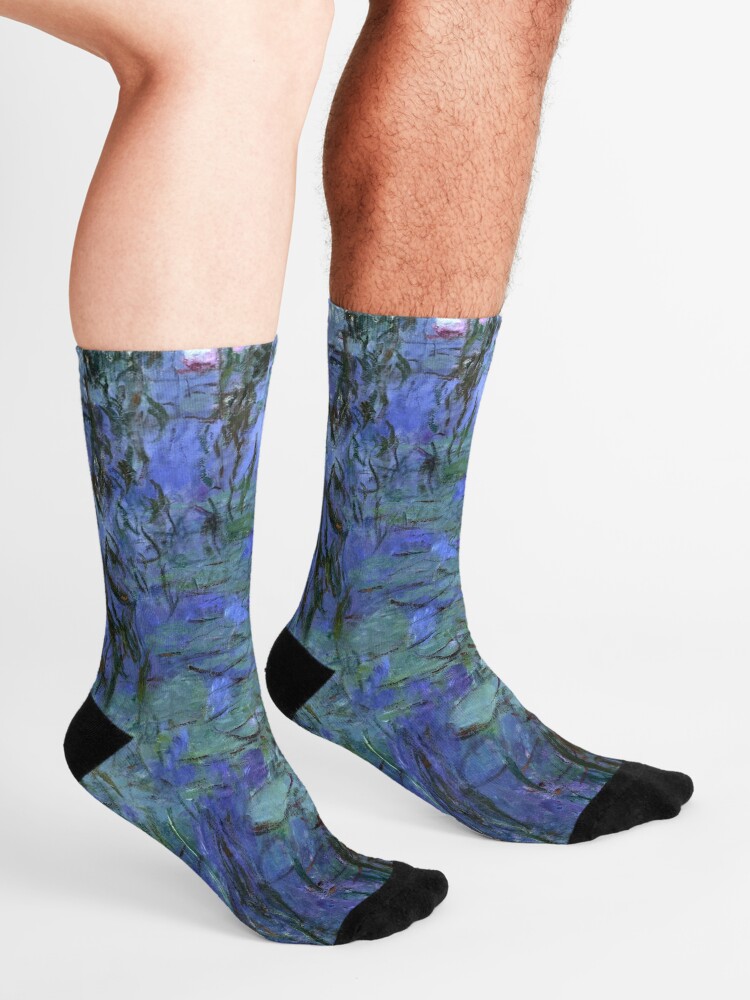 Alternate view of Blue Water Lilies, Claude Monet Socks