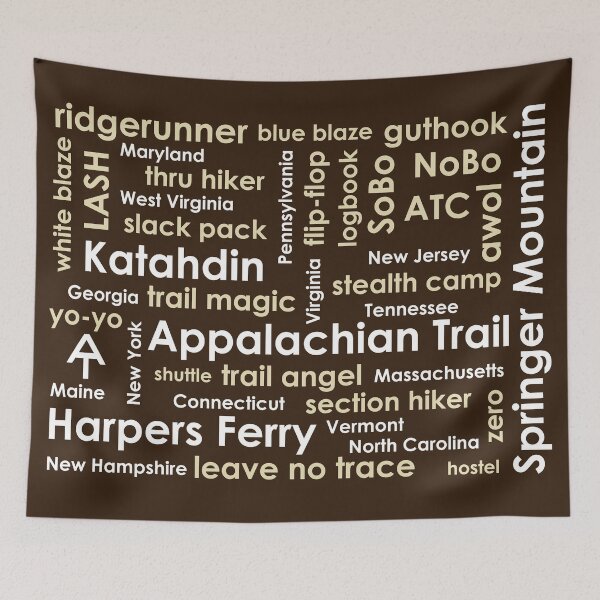 Item preview, Appalachian Trail Word Cloud designed and sold by mymymagic.