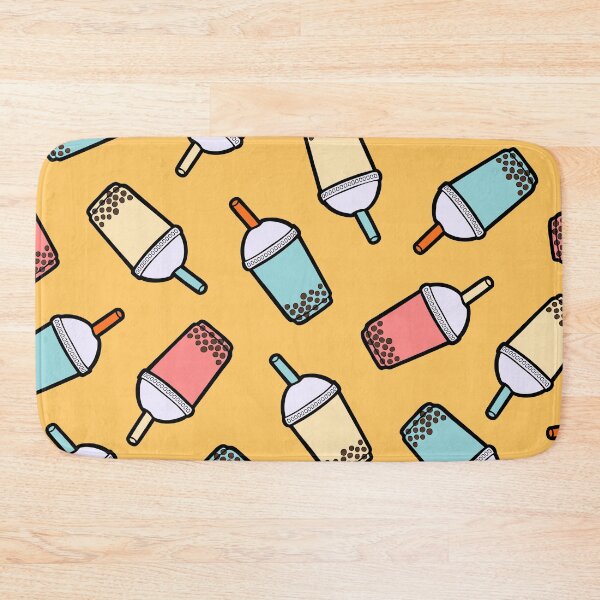 Bubble Tea Pattern Bath Mat