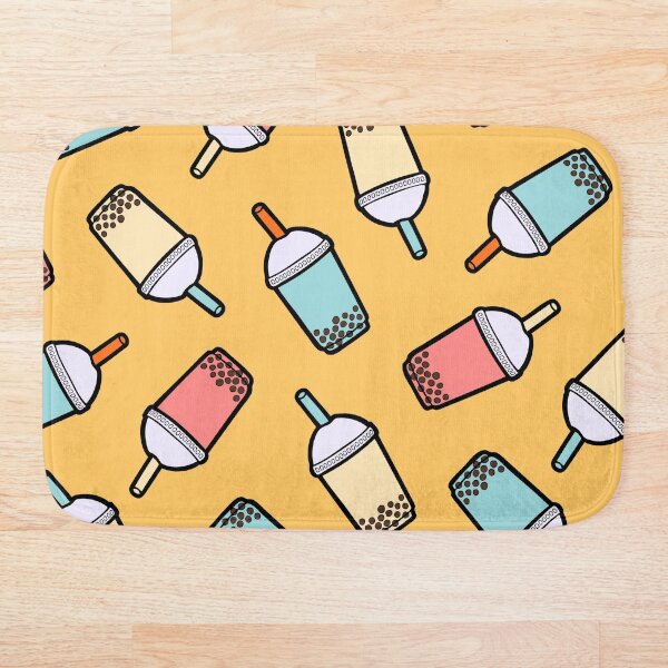 Bubble Tea Pattern Bath Mat