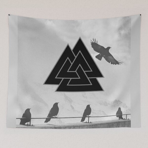 Item preview, Valknut Symbol Design and Odin's Ravens | Hrungnir's heart, Norse & Viking Art designed and sold by Time Nomads.