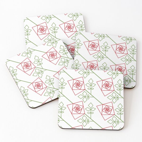 Item preview, Geometric Roses - red outlines designed and sold by Hippopottermiss.