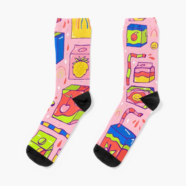 Juice Box Print Socks