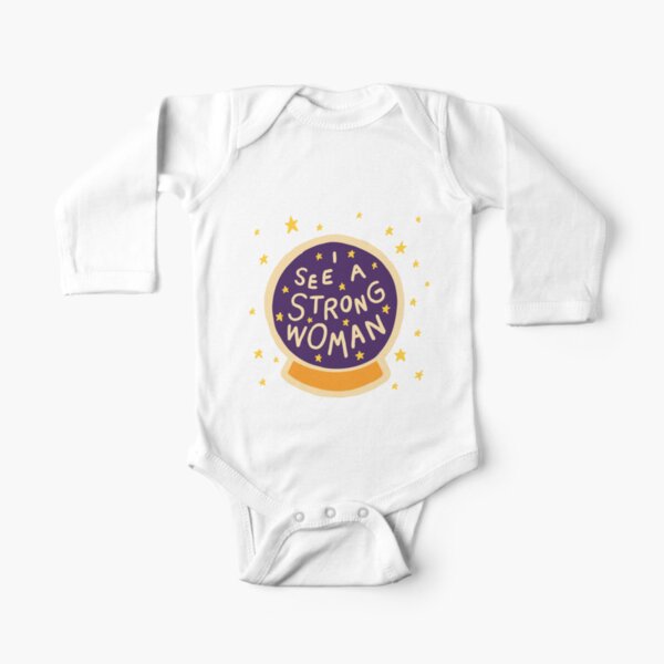 I see a strong woman Long Sleeve Baby One-Piece