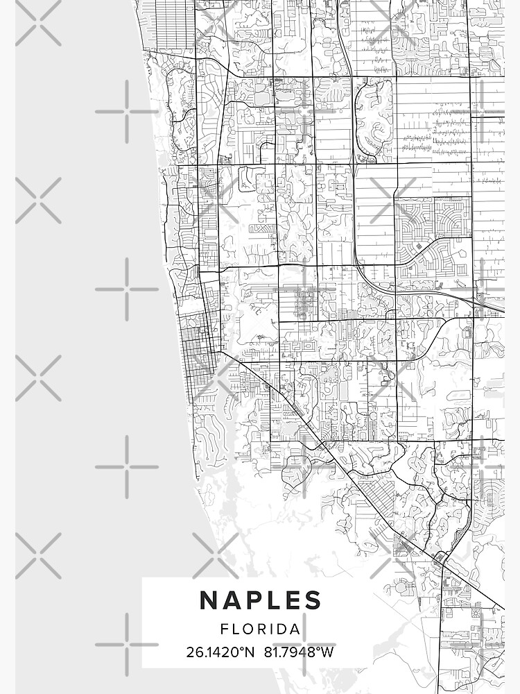 "Naples Florida Map" Poster by Kara515 Redbubble