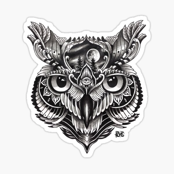 Owl King" Sticker for Sale by Brandon Cooper