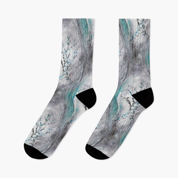 Item preview, Tree Branches Impressionist Teal Gray designed and sold by 13Moons.