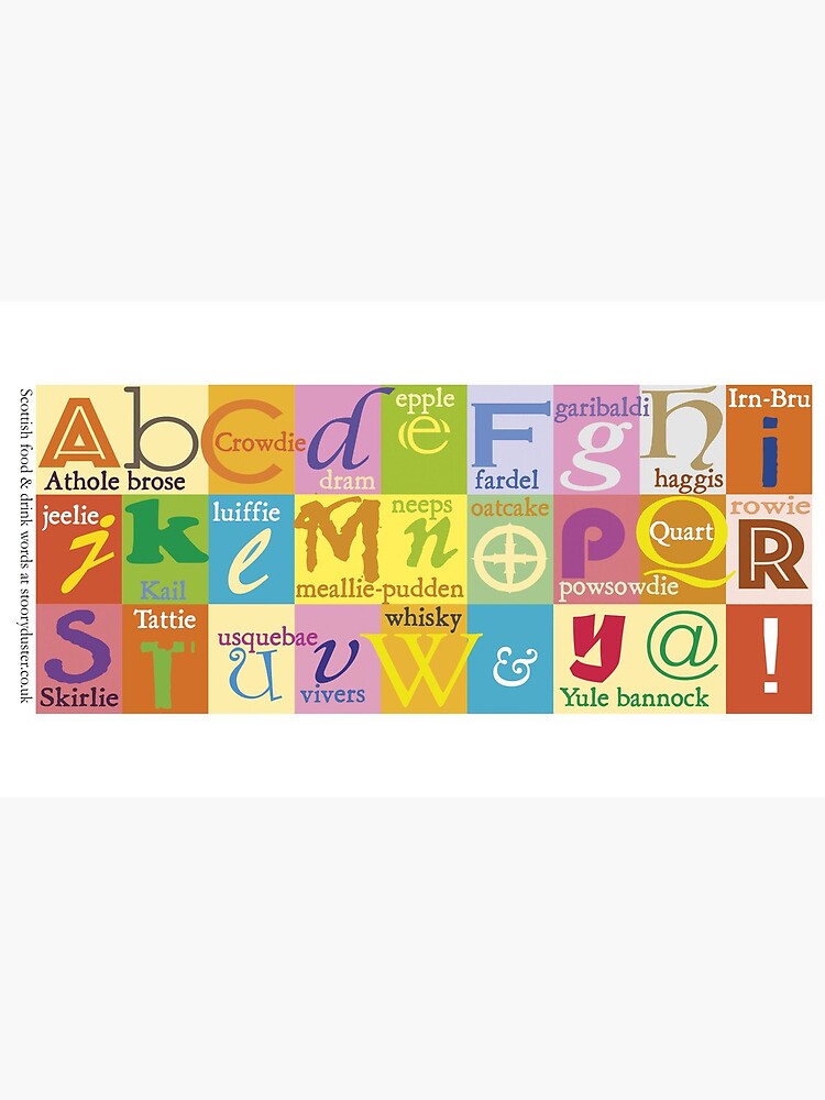 Scottish Food and Drink Alphabet by Stooryduster