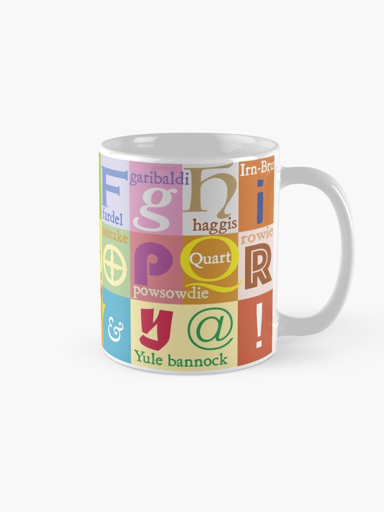 Alternate view of Scottish Food and Drink Alphabet Mug