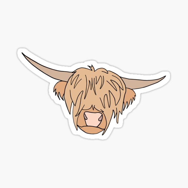 Scottish Highland Cow Sticker