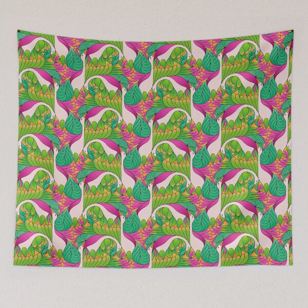 Item preview, Courting Doodle Birds - pink designed and sold by Hippopottermiss.