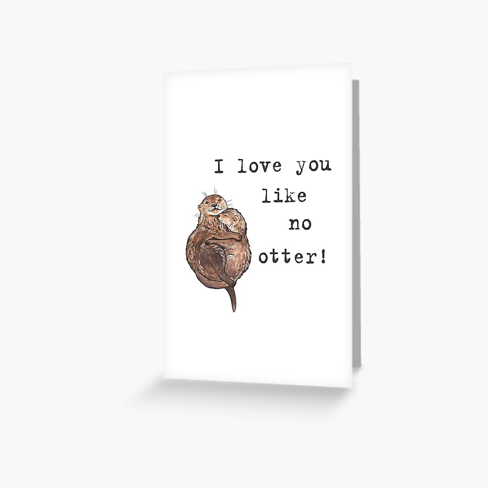 Otters - Animal series Greeting Card