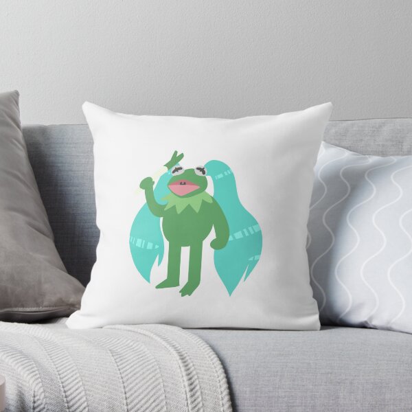 Kermiku is God Throw Pillow