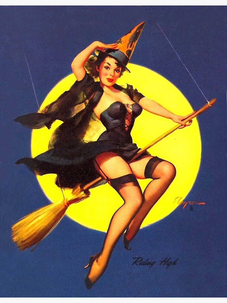 witch on broomstick