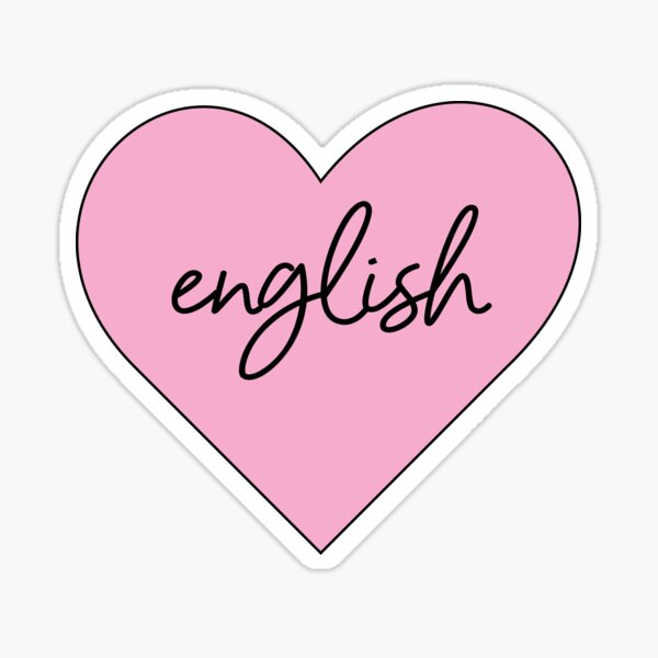 "Love English!" Sticker by Nemo312 Redbubble