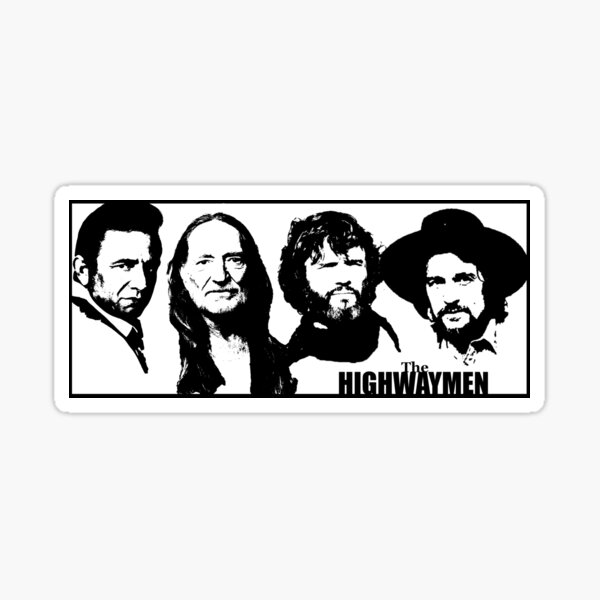 Outlaw Country Supergroup - The Black Stencil Sticker