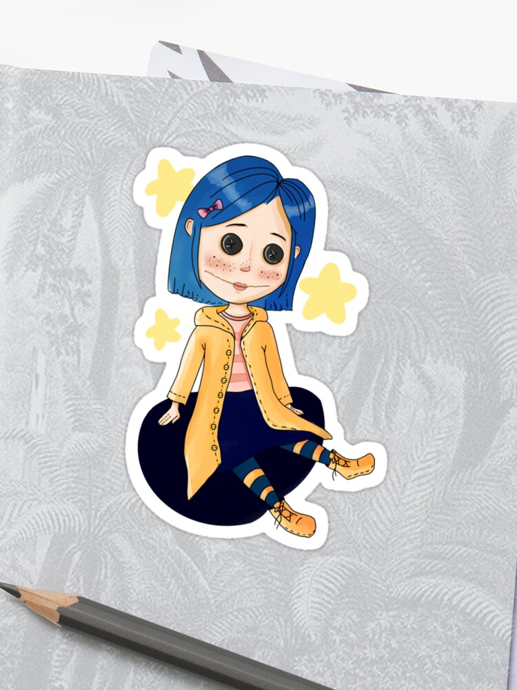 Coraline Doll Sticker By Sconidraw Redbubble