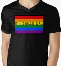 Prideful Words - Officially Gay Men's V-Neck T-Shirt
