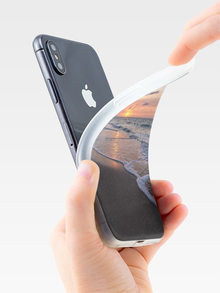 Alternate view of Tropical Sunset Beach iPhone Case