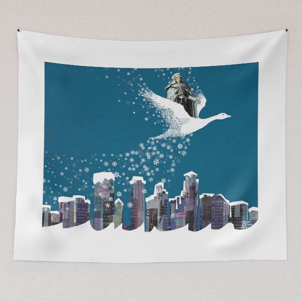 Item preview, Mother Holda Rides Her Wild Goose (Blue) designed and sold by Pkfridley.