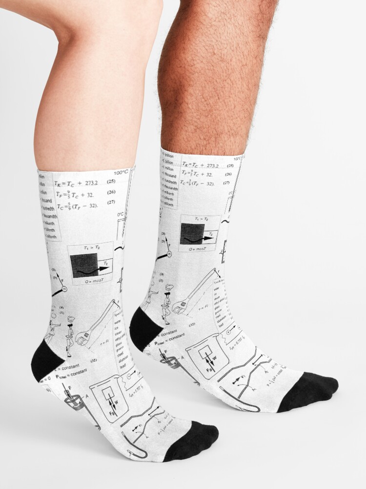Alternate view of General Physics Formula Set Socks