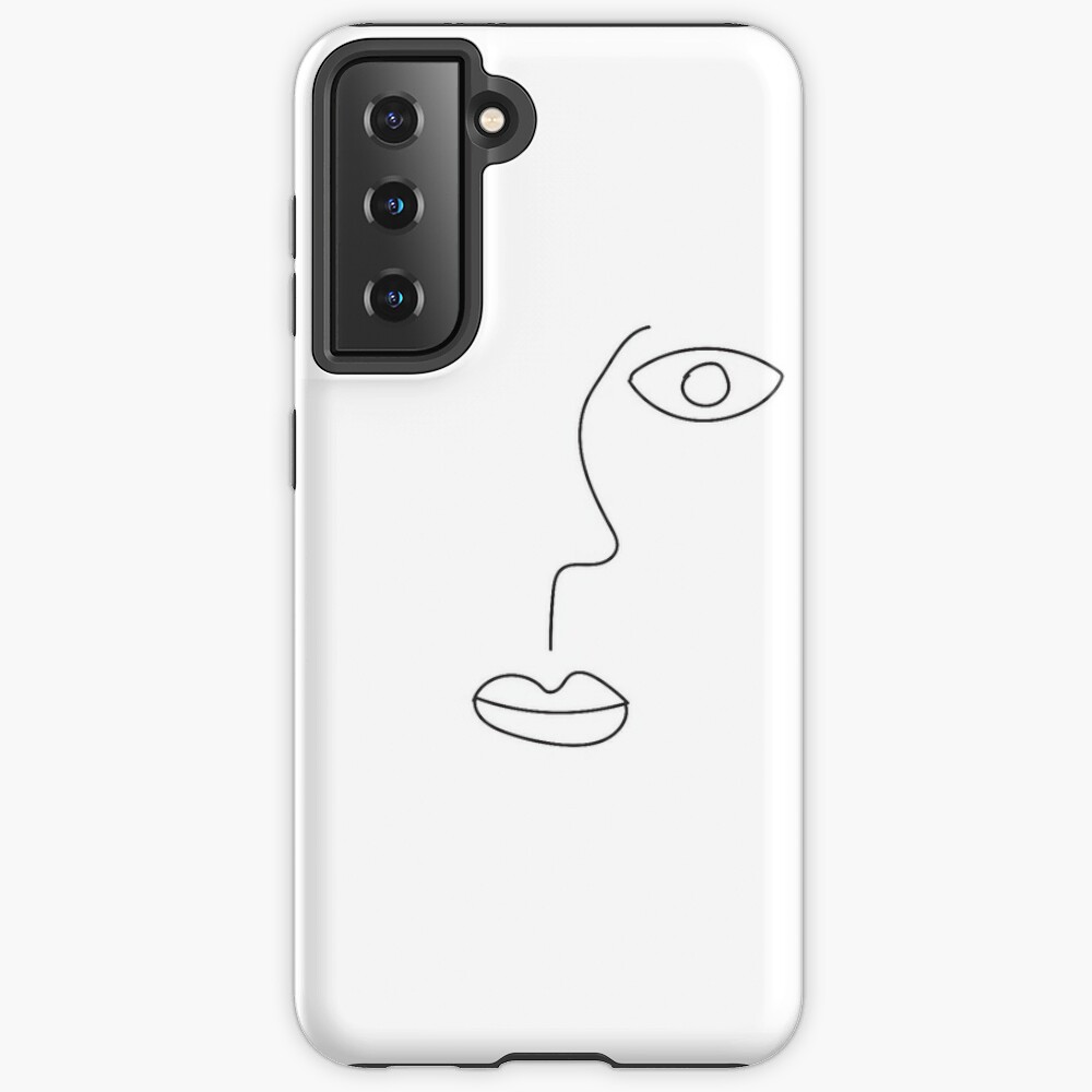 Abstract Faces Outline Samsung Case – BingCases