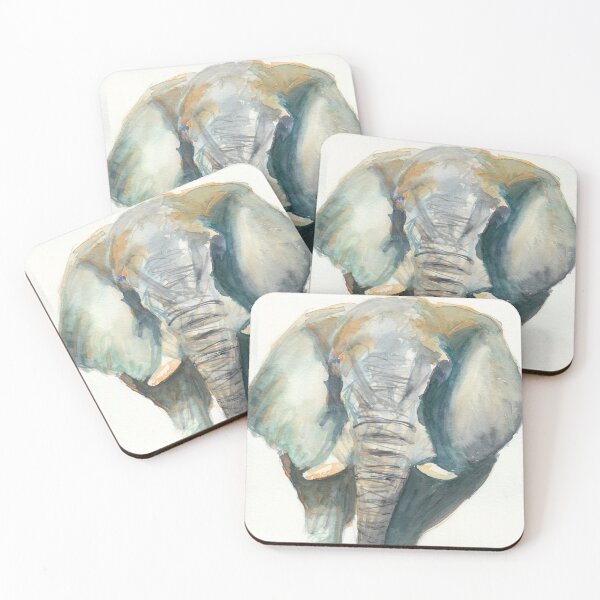 Artikelvorschau, Aquarell Elefant entworfen und verkauft von Becca Silveus.