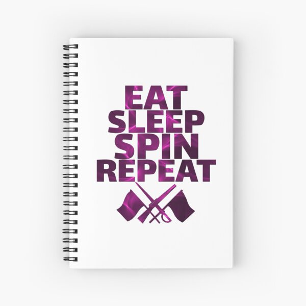 Color Guard - Eat, Sleep, Spin, Repeat Spiral Notebook