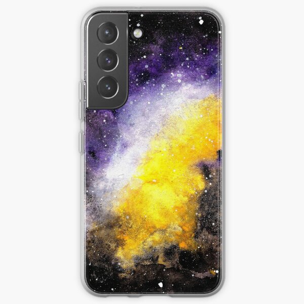 non binary galaxy watercolor Samsung Galaxy Soft Case