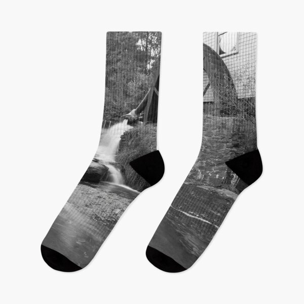 Item preview, Waterwheel and creek in Black and White designed and sold by Allen Penton.