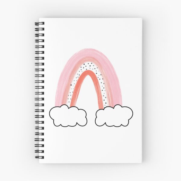 Item preview, Pink Rainbow with Dots + White Clouds & Outline designed and sold by kjcrafted.