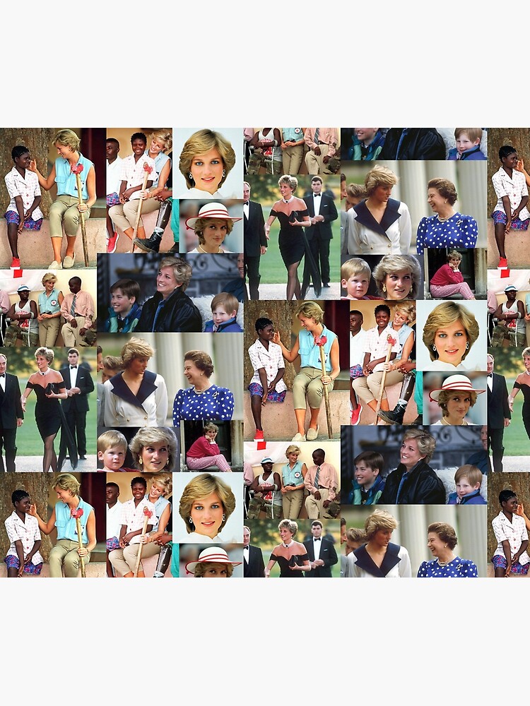 "Princess Diana Collage" Throw Blanket for Sale by patschwarz Redbubble