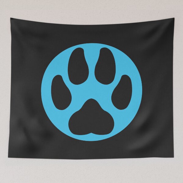 Item preview, Paw in a circle - Bright blue designed and sold by storm-fox-art.