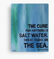 Isak Dinesen Salt Water Quote Peinture Impression sur toile