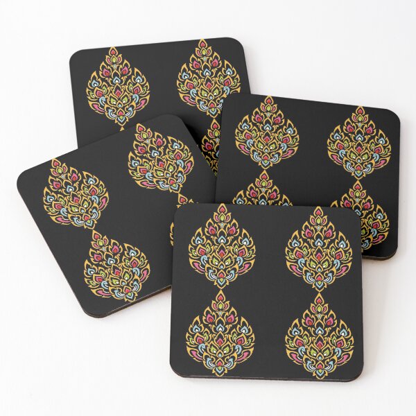 Item preview, Colorful Thai Damask Pattern designed and sold by karwilberevivalcollection.