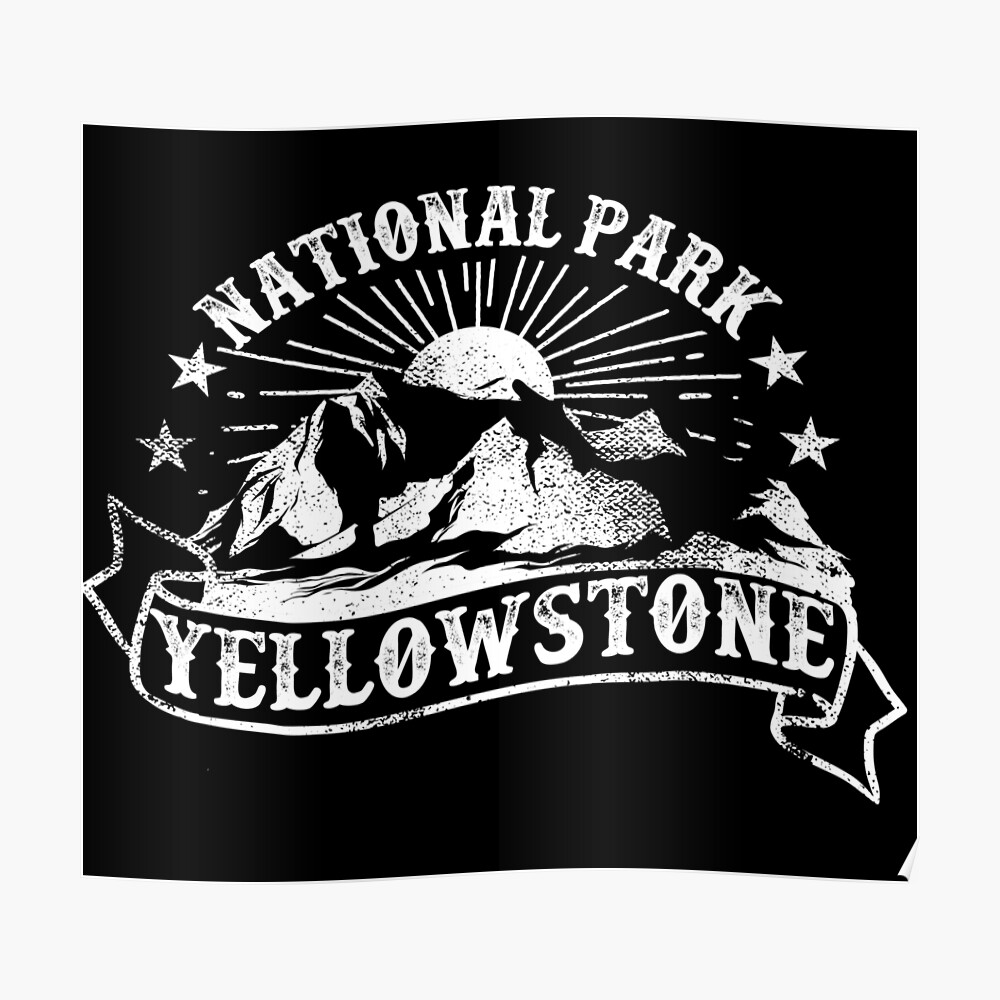 "Vintage Yellowstone National Park Wyoming Idaho Montana Mountains