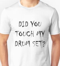 Drum Set Black Slim Fit T-Shirt