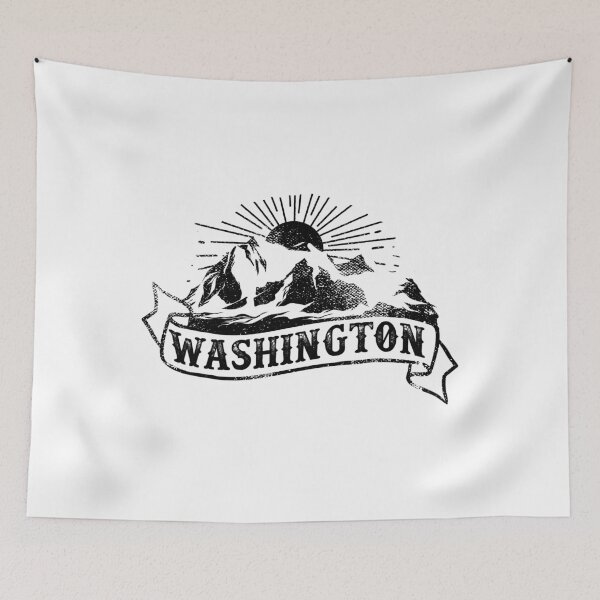 Item preview, Vintage Washington Retro Sunset Mountains Tattoo designed and sold by YuliyaR.