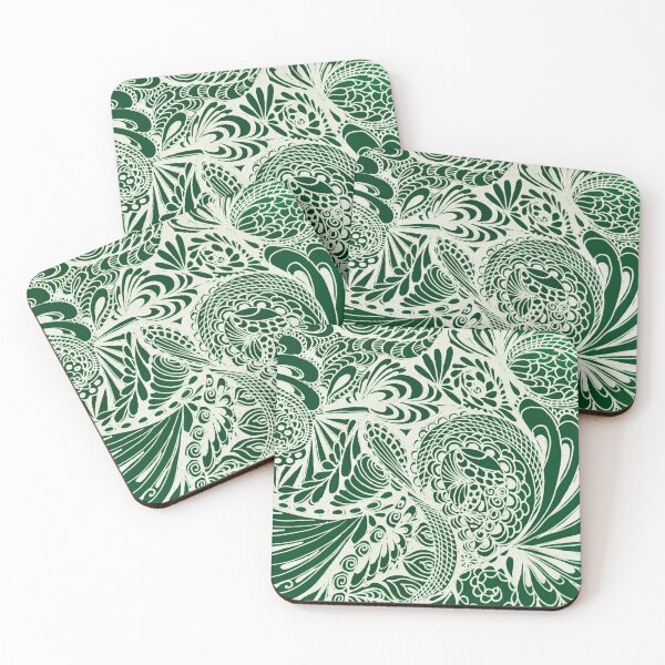 Artikelvorschau, Deep Green Swirls n Curls entworfen und verkauft von Jewell McChesney.